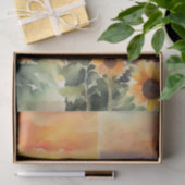 Zonnebloem Serenade in Waterverf Decoupage Tissuepapier (Geschenk)