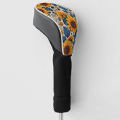 Zonnebloem serenade: Natuur's stralende schoonheid Golfheadcover (Schuin)