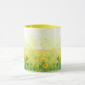 Zonnebloem Serenade Waterverf Koffie Mok (Midden)