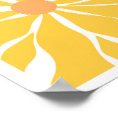 Zonnebloem Serenity Vector Abstract Poster (Hoek)