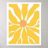 Zonnebloem Serenity Vector Abstract Poster (Voorkant)