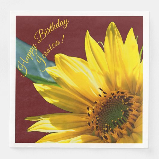 Zonnebloem Servet (Voorkant)