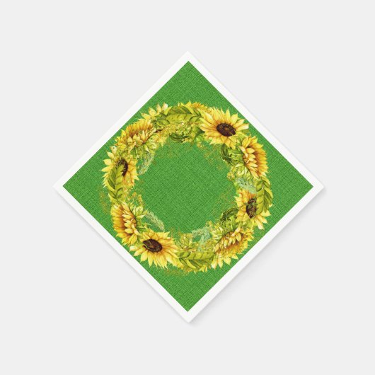 Zonnebloem Servet (Hoek)