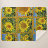zonnebloem, Sherpa Blankets, vaartuigen, vakantie, Sherpa Deken (Voorkant (horizontaal))