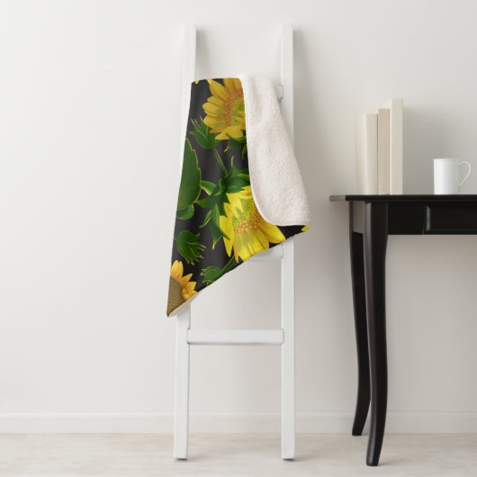 Zonnebloem Sherpa Deken (In situ)