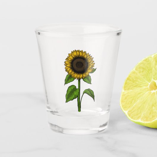 Zonnebloem Shot Glas (Voorkant)