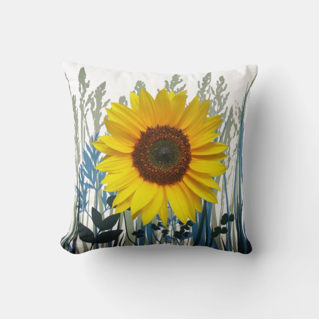 Zonnebloem Sierkussen (Voorkant)