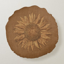 Zonnebloem Sierkussen Rond Kussen