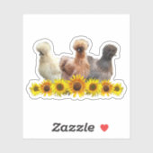 Zonnebloem Silkie Bantam Kip Trio Sticker (Vel)