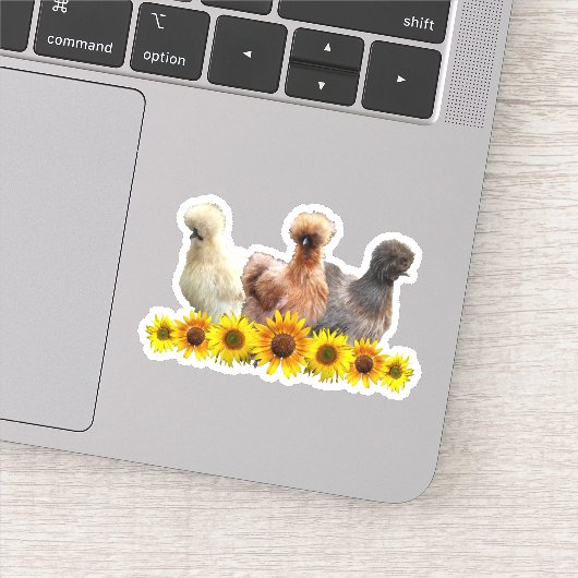 Zonnebloem Silkie Bantam Kip Trio Sticker (Detail)