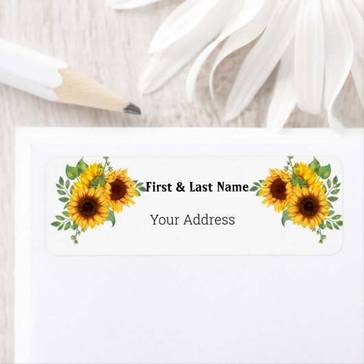 Zonnebloem Simpel Etiket (Insitu)