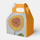 Zonnebloem Sinaasappel gunstbox Bedankdoosjes (Achterkant)