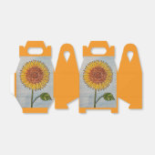 Zonnebloem Sinaasappel gunstbox Bedankdoosjes (Uitgevouwen)