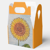 Zonnebloem Sinaasappel gunstbox Bedankdoosjes (Geopend)