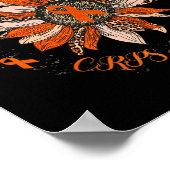 Zonnebloem - Sinaasappel Koolstofkalk - Warrior Poster (Hoek)