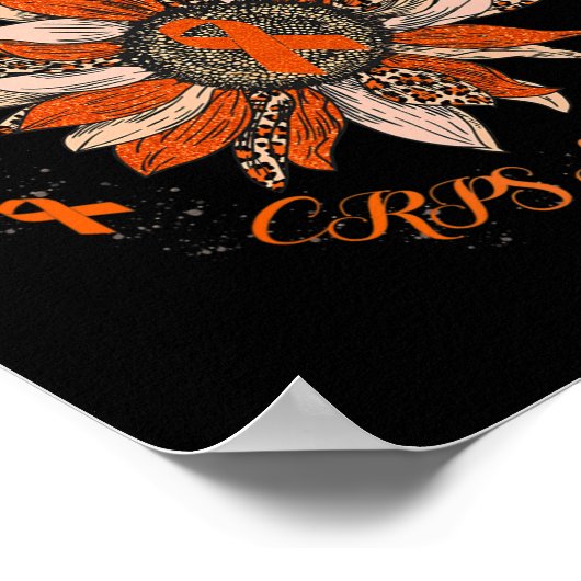 Zonnebloem - Sinaasappel Koolstofkalk - Warrior Poster (Hoek)