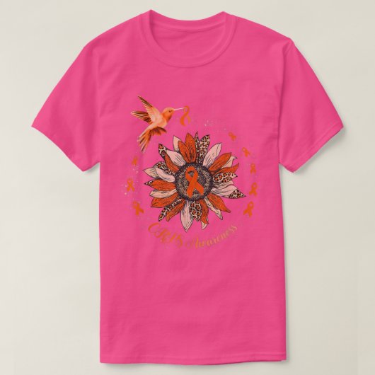 Zonnebloem - Sinaasappel - Koolstofkoolstof - Warr T-shirt (Design voorkant)