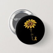 Zonnebloem Sint Kind Koolstofkanker Ronde Button 5,7 Cm (Voorkant /achterkant)