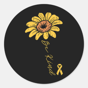 Zonnebloem Sint Kind Koolstofkanker Ronde Sticker