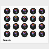 Zonnebloem Sint Puzzle Piece Autisme Mo Ronde Sticker (Vel)