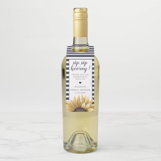 Zonnebloem Sip Hooray Navy Stripe Flessenhanger (Op fles)