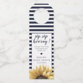 Zonnebloem Sip Hooray Navy Stripe Flessenhanger (Voorkant)