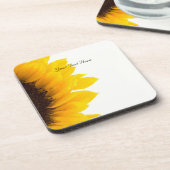 Zonnebloem Sjabloon, Personaliseer Bier Onderzetter (Linkerzijde)