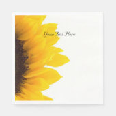 Zonnebloem Sjabloon, Personaliseer Servet (Voorkant)