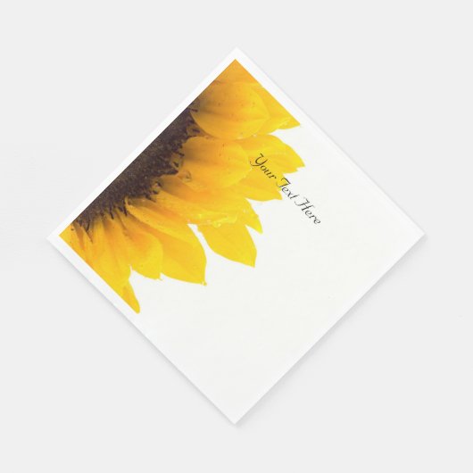 Zonnebloem Sjabloon, Personaliseer Servet (Hoek)