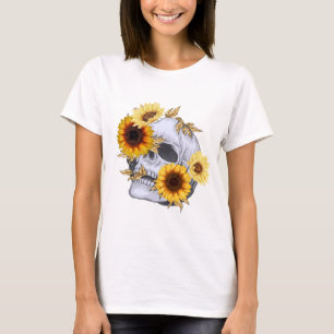 ZONNEBLOEM SKELET DAMES T-SHIRT
