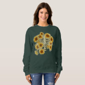 Zonnebloem Skelet Plant Body Sweatshirt (Voorkant volledig)