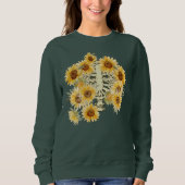 Zonnebloem Skelet Plant Body Sweatshirt (Voorkant)