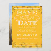 Zonnebloem Sla de Datum Op Foto Aankondiging (Voorkant / Achterkant)