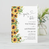 Zonnebloem Sla de datumkaarten op Save The Date (Staand voorkant)