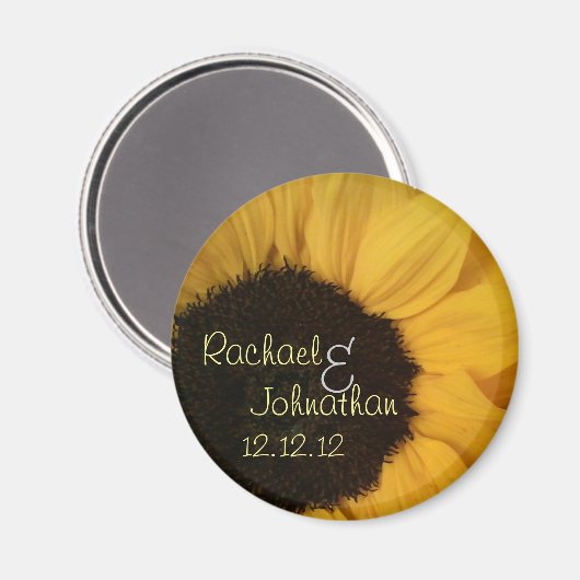 Zonnebloem Sla de datummagneet op Magneet (Voorkant / Achterkant)