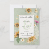 Zonnebloem Sla de Kaart Datum op (Voorkant)