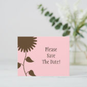 Zonnebloem Sla het Briefkaart Datum op Roze op (Staand voorkant)