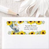 Zonnebloem Slapend Elephant Adres Etiket (Insitu)