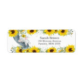 Zonnebloem Slapend Elephant Adres Etiket (Voorkant)