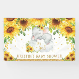 Zonnebloem Slapend Elephant Baby shower Backdrop Spandoek