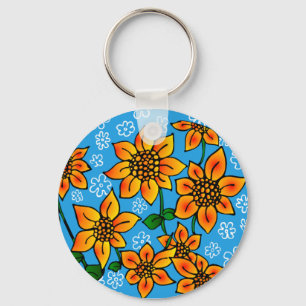Zonnebloem Sleutelhanger