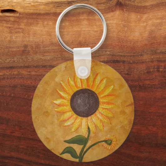 Zonnebloem Sleutelhanger (Voorkant)