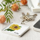 Zonnebloem Sleutelhanger (Zijkant)