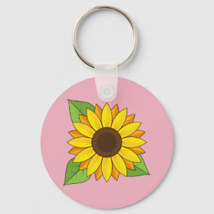 Zonnebloem Sleutelhanger