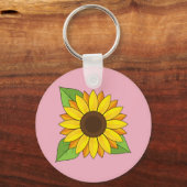 Zonnebloem Sleutelhanger (Voorkant)