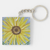 Zonnebloem Sleutelhanger (Achterkant)
