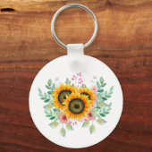 Zonnebloem Sleutelhanger (Voorkant)