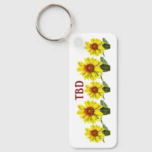 Zonnebloem Sleutelhanger
