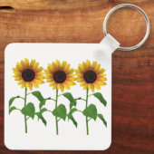 Zonnebloem sleutelhanger (Achterkant)