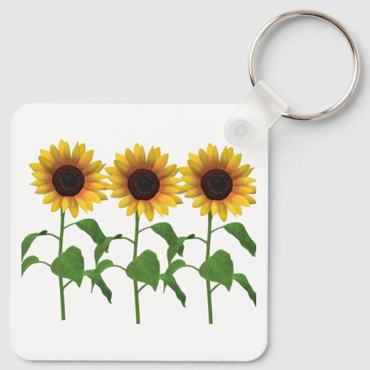 Zonnebloem sleutelhanger (Achterkant)